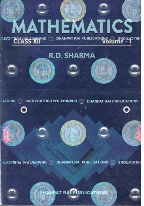 RD Sharma Mathematics Book For Class 12 By Dhanpat Rai Set Of 1 2