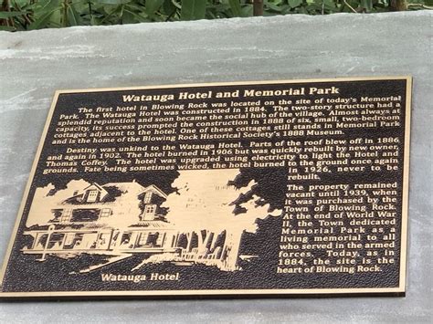 Watauga Hotel And Memorial Park Historical Marker