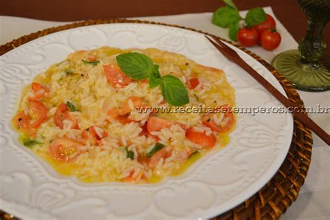 Receita De Arroz Cremoso Tomate E Manjeric O Receitas E Temperos