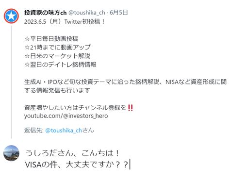 Kpi（決算play Investor On Twitter 😎😎 せっかくなので、visaの件、聞いてみましたw