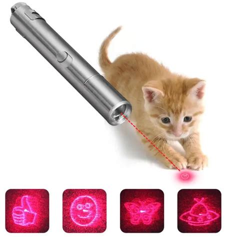 Buy 3 In 1 Metal Laser Funny Cat Stick Cat Chaser Toys Laser Pointer Pen For