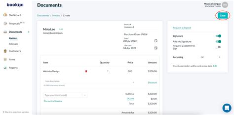 How To Add Your Business Signature To Client Invoices Bookipi