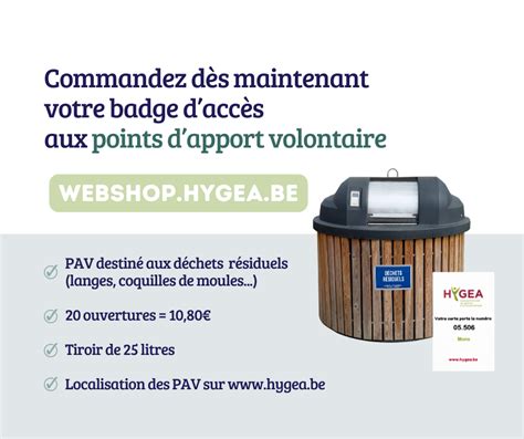 Hygea Commande En Ligne De Badge Dacc S Au Point Dapport Volontaire