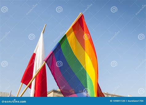 Gay Pride Flag Stock Photo Image Of Multicolour Blue 109891128