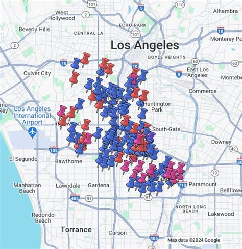 Gangs In Los Angeles Map