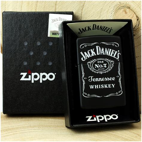 Oryginalna Czarna Zapalniczka Zippo Jack Daniel S Benzyna Grawer