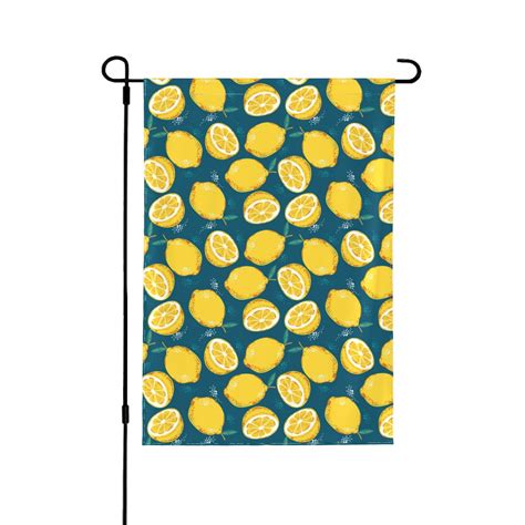 Wukai Lemon Garden Flags Double Sided Welcome Garden Yard House Flags