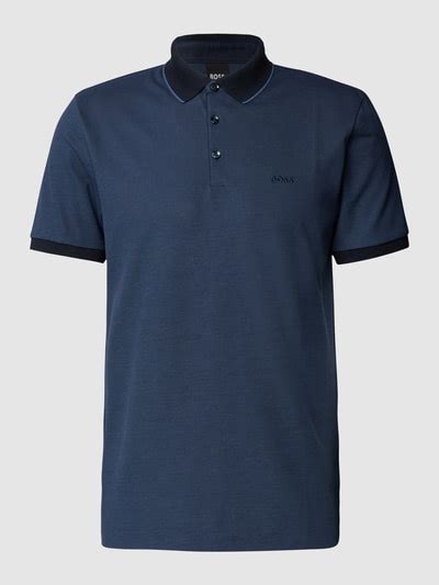 Boss Poloshirt Mit Label Stitching Modell Prout Marineblau Online