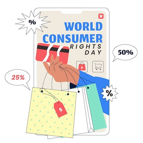 Ilustraci N Plana Del D A Mundial De Los Derechos Del Consumidor