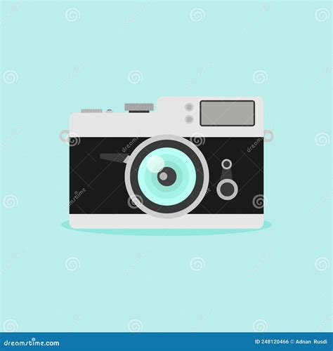 Vintage Camera Flat Design Vector Illustration Stock Vector