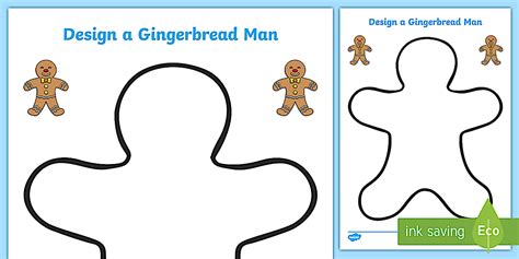 Design Your Own Gingerbread Man Worksheet Twinkl