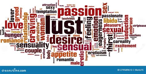 Lust Concept Word Art Illustration Cartoondealer