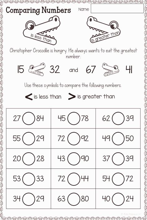 Comparing Numbers Activities 2nd Grade