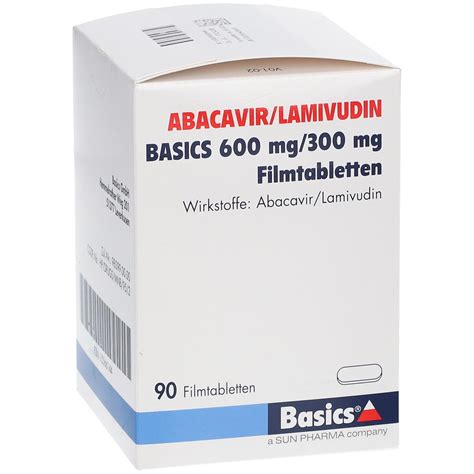 Abacavir LAMIVUDIN BASICS 600 Mg 300 Mg Filmtabl 90 St Mit Dem E