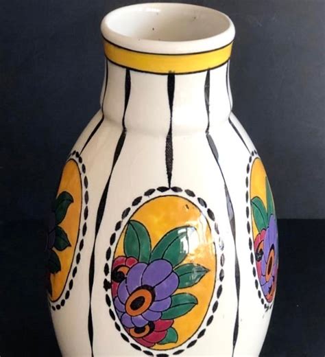 Proantic Grand vase Art Déco en faïence Boch Frères Charles Catte