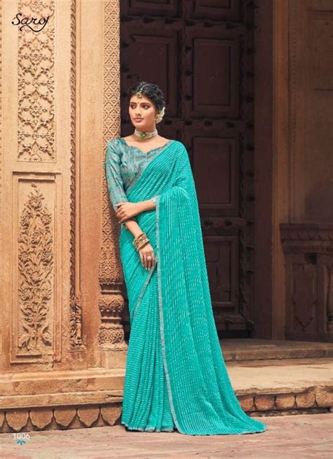 Saroj Falak Festive Wear Georgette Saree Catalog