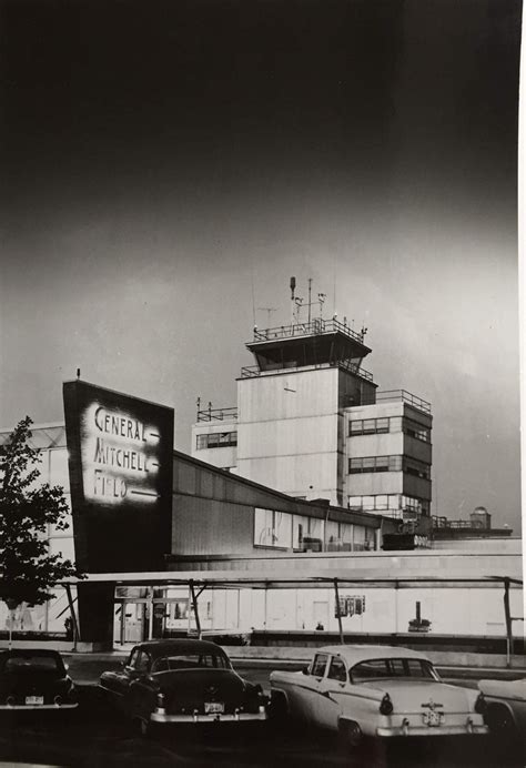 General Mitchell Field airport terminal building in the 1950's.