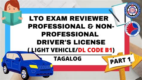 Lto Exam Reviewer Non Prof Pro Light Vehicle Dl Code B Part