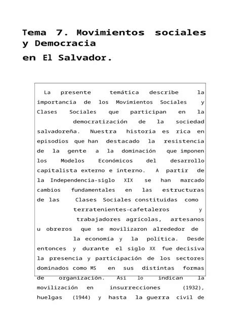 Docx Movimientos Sociales Y Democracia Dokumen Tips