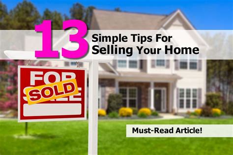 13 Simple Tips For Selling Your Home