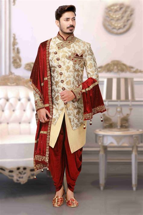 Buy Amzira Brand Boy Mens Sherwani Style Indo Western Dhoti Dress Set