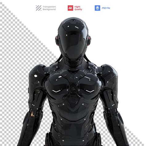 Premium PSD Robot Standing In Front Of White Background