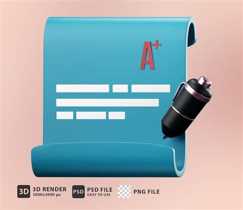 Icono De Papel De Prueba D Archivo Psd Premium