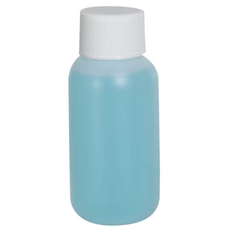 Oz Natural Hdpe Boston Round Bottle With White Ribbed Cap