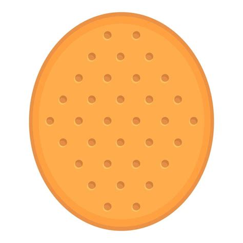 Premium Vector Oval Cracker Icon Cartoon Vector Food Cookie Cake Biscuit