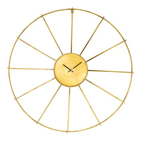 Kalalou Antique Brass Wall Clock