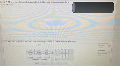 Solved 139 Problem 4 An Infinite Conducting Cylindrical Chegg