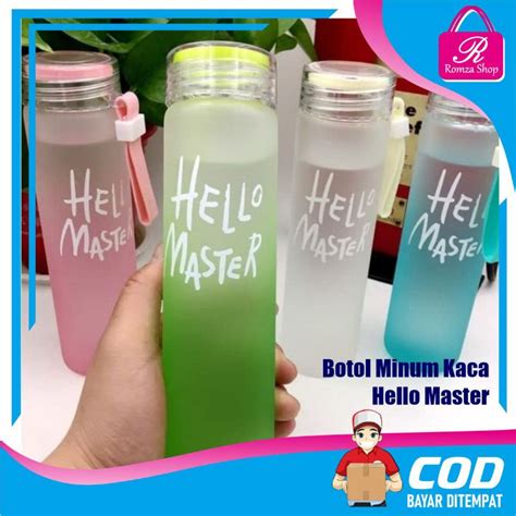 Jual Botol Minum Kaca Hello Master Botol Kaca Travel Botol Jus