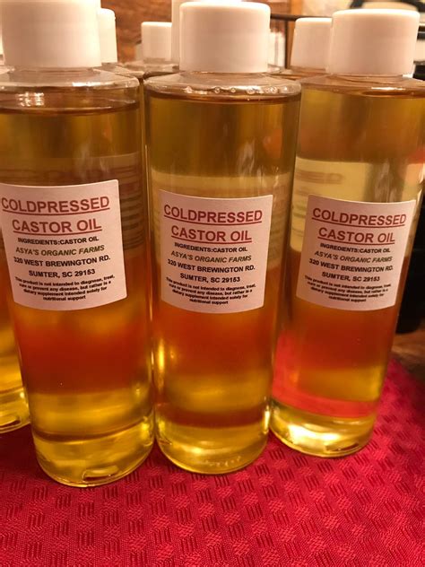 Organic Cold Pressed Castor Oil Etsy