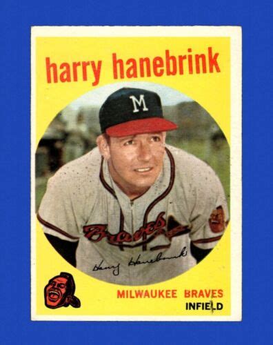 1959 Topps Set Break 322 Harry Hanebrink EX EXMINT Variation