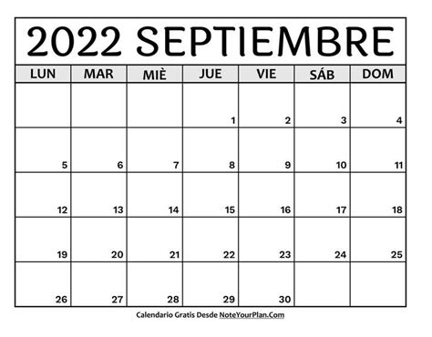 Calendario Septiembre Para Imprimir Calendar Printables