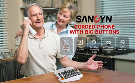 Amazon Sangyn Landline Phones For Seniors With Large Button