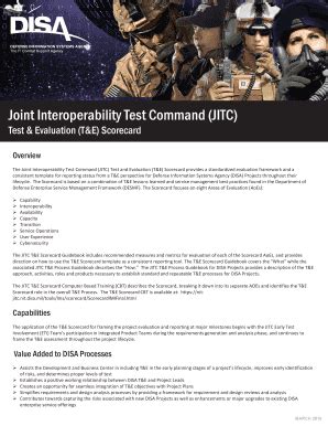 Fillable Online Joint Interoperability Test Command JITC Fax Email