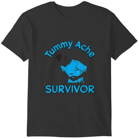 Vintage Tummy Ache Survivor Stomachache Funny Men T Shirts sold by Anna