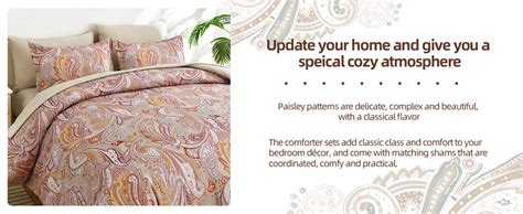 Amazon Djy Paisley Comforter Set King Size Piece Bed In A Bag