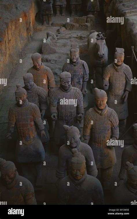 The Terracotta Warriors Of Qin Shihuang In Xi An Stock Photo Alamy