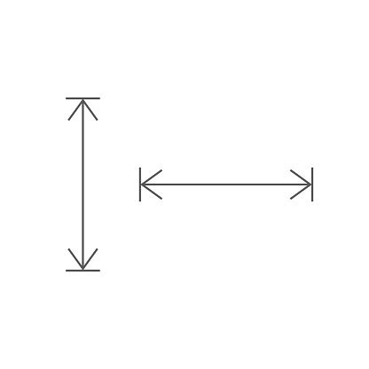 ikon tinggi  lebar area  ukuran ikon dimensi ilustrasi stok