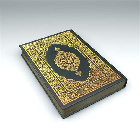 3D Model Quran Muslim Bible Book Cover V1 VR AR Low Poly CGTrader