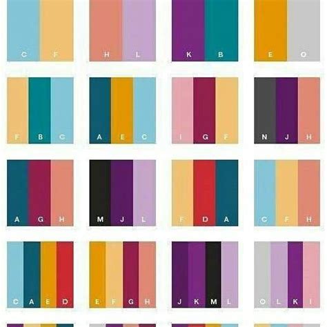 Color palette bright, Color palette design, Three color combinations