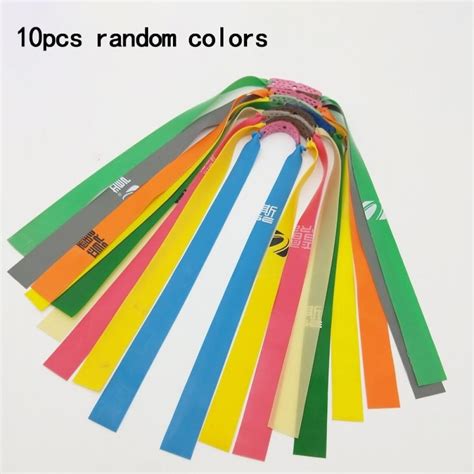 10 Pieces Slingshot Flat Rubber Bands Thickness Flat Rubber Band ...