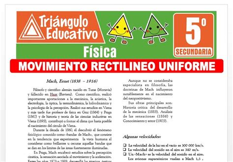 Ejercicios de Movimiento Rectilíneo Uniforme para Quinto de Secundaria