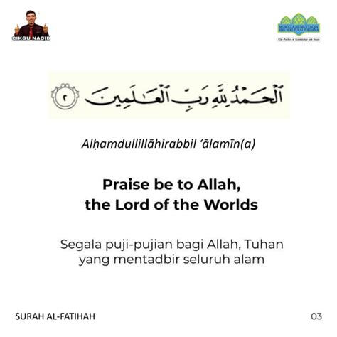 Maksud Dalam Solat Surah Al Fatihah Meaning In Solat Pdf