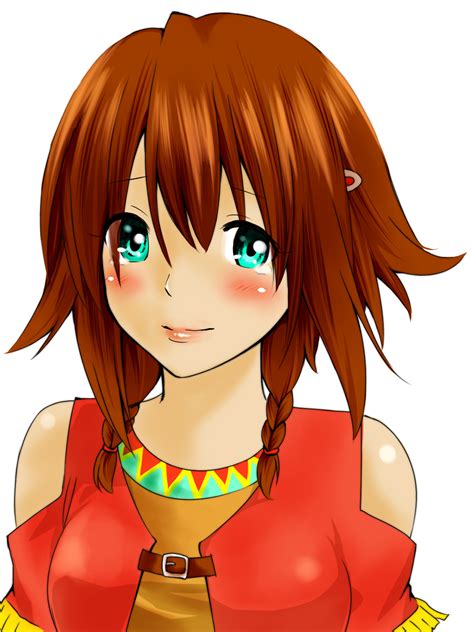 Safebooru 1girl Amy Suisei No Gargantia Bare Shoulders Blue Eyes Blush Braid Brown Hair Bust