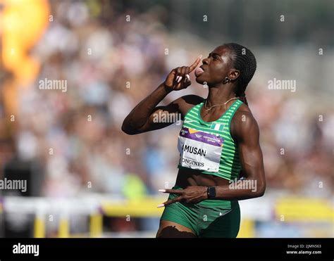 Birmingham UK 7th Aug 2022 Tobi Amusan Of Nigeria Wins The Women S