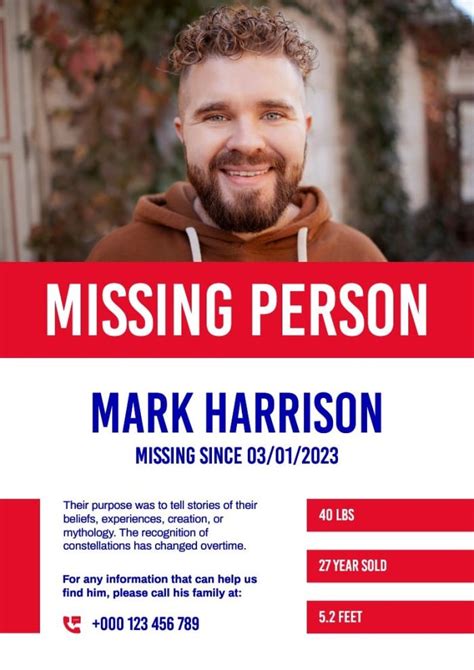 Free Missing Poster Templates Wepik