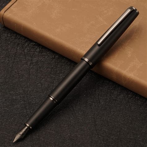 Jinhao Pluma estilográfica de metal 95 punta extrafina color negro